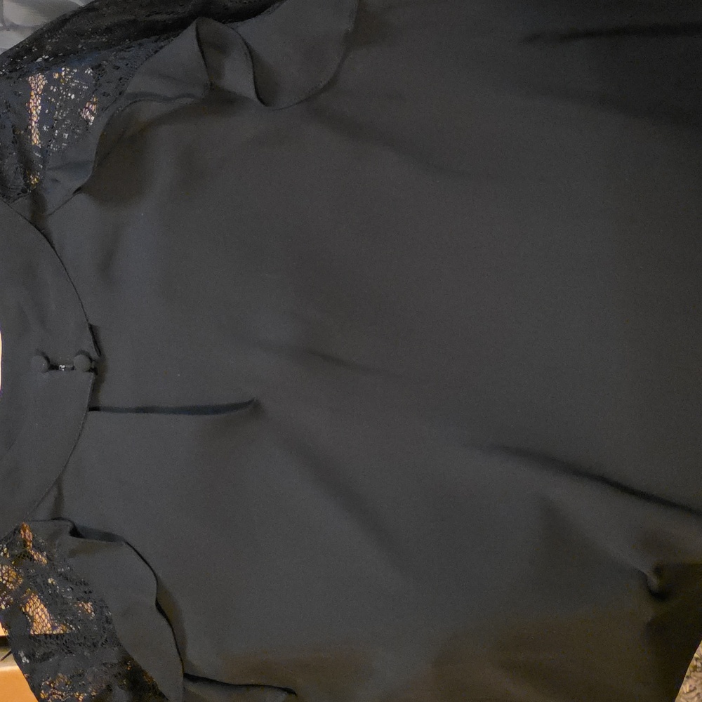 Black with lace blouse